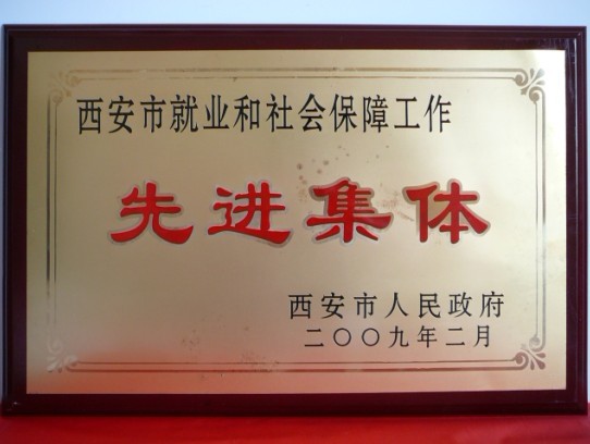 2009年2月，被西安市政府評(píng)為西安市就業(yè)和社會(huì)保障工作先進(jìn)集體
